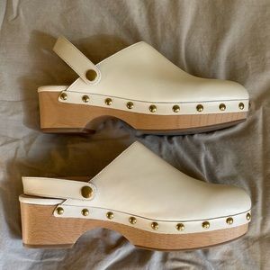 J.Crew Convertible leather clogs NWOB